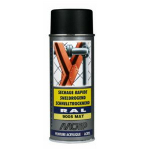 MOTIP INDUSTRIAL RAL 9005 DIEP ZWART MAT 400ML 07238