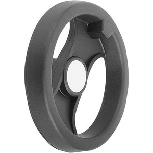 K0725.0200X20 Speichenhandrad Kunststoff - o. Gr. ohne Nut, D1=200, D2=20