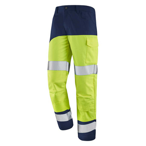 PANTALON POCHES GENOUX FLUO SAFE XP JAUNE FLUO / MARINE T0