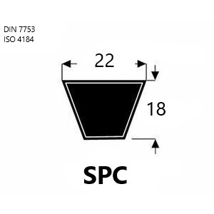 Narrow V-belt Gates Gates - ref. SPC2600 DELTA NARROW - RUBIX UK