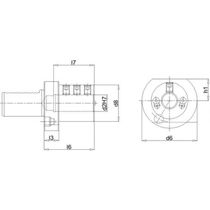 9326700007 VDI Bohrstangenhalter E2 30x10mm FORTIS
