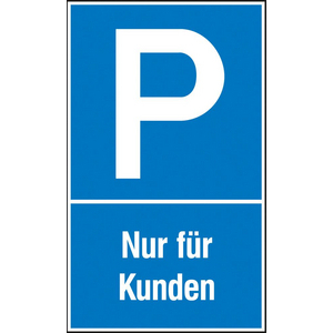3110030100 Parkplatzs. Nur f. Kund. Aluminium geprä