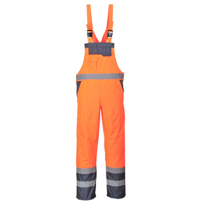 PORTWEST AM. OVERALL ONGEVOERD S488 HV ORANJE/MARINE MT L