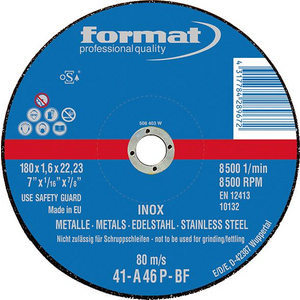 9880850180 Trennscheibe f. V2A 180x1,6mm ger. FORMA