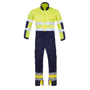 COMBINAISON 2F HOMME THALLIUM T0 HV MULTIRISQUES JAUNE HV/MARINE