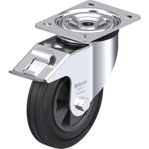 ROULETTE PIVOT. 135KG D.160MM AC BAND.CAOUT 40MM MOY LISSE+FR