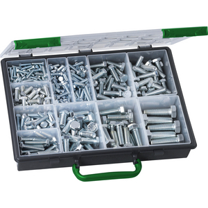 COFFRET VIS TH ENTIER. FILETEES ACIER ZINGUE 400 ELEMENTS