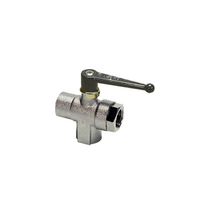 0483 - 3 WAY BALL VALVE,FEM. RIGHT ANGLED PORTING