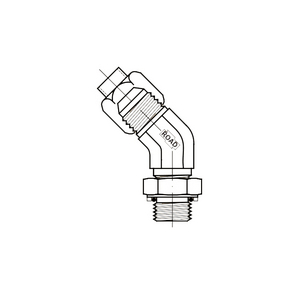 45GR. SHAPED ROTARY END UNIONS WITH MALE BSPP S615-10-13G