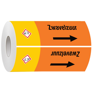 BRADY LEIDINGMERKER 300MM ZWAVELZUUR (ROL=30M)