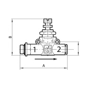 411.014-8 Drosselrückschlagventil einseitig, Gew.-Schl. G1/4, Schl.-Ø8
