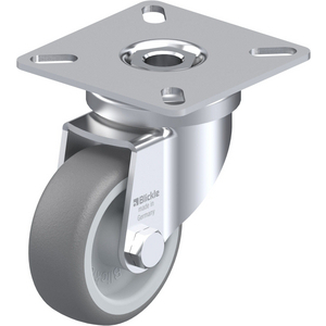 346601-RUOTA CON SUPPORTO GIREVOLE ISTITUZIONALE, ATTACCO A PIASTRA RUOTA CON RIVESTIMENTO IN GOMMA LPA-TPA 50G