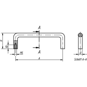 K0206.120 Bügelgriff, A=120, D=10 Niro