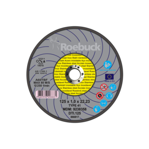 "DTI" - STAINLESS STEEL - CUTTING DISC Diameter mm 125