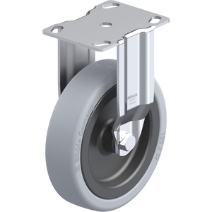 ROULETTE FIXE 100KG D.125MM AC BAND.CAOUT 32MM MOY LISSE