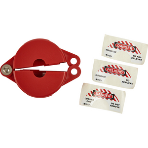 PACK 1 STANDARD GATE VALVE LOCKOUT 1-2.5 RED 065560-GATE VALVE LOCKOUTS GVLO 1-2.5 RED