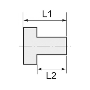 230.03-N Verlängerungsstück, kurz, G1/8 a., G1/4 i., SW 17, MS vern.