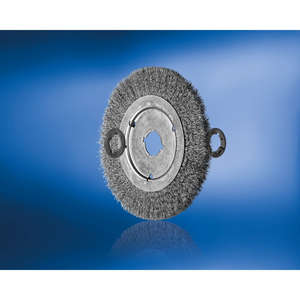 BROSSE PLATE A ALESAGE 150X12X28 FIL ACIER 0,25 43505005
