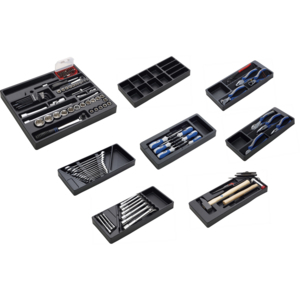 CARRELLO DA OFFICINA MOBILE 7 CASSETTI KIT 123 STRUMENTI 880721