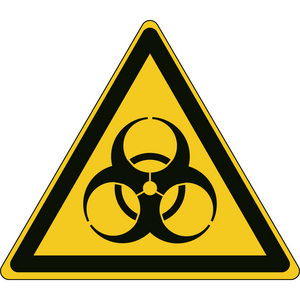 SEGNALETICA DI SICUREZZA ISO â ATTENZIONE: PERICOLO RISCHIO BIOLOGICO 827656 PIC W009-TRI 200-PP-CRD/1