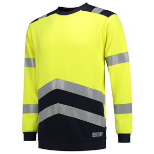 TRICORP SWEATER MULTINORM 303002 FLUO GEEL/INKT BL MT 4XL