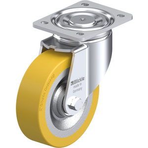 ROULETTE PIVOT. 700KG D.160MM AC BAND.POLYU 50MM MOY BILLE