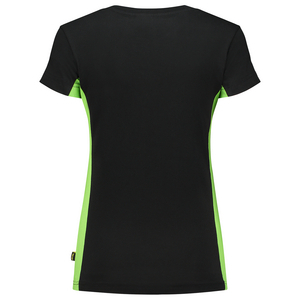 TRICORP T-SHIRT DAME 102003 ZWART/LIME MT L