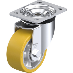 ROULETTE PIVOT. 450KG D.125MM AC BAND.POLYU 54MM MOY BILLE