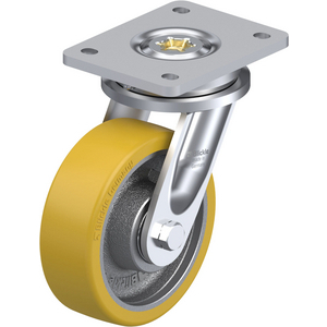 ROULETTE PIVOT. 700KG D.150MM AC BAND.POLYU 50MM MOY BILLE