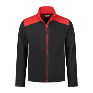 SANTINO FLEECEJACK TRENTO ZWART/ROOD MT 4XL