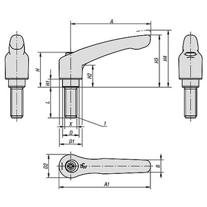 STAHLKLEMMHEBEL GR.5 M16X40
