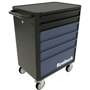 ROLLER CABINET 6 DRAWERS BICOLOR BLACK AND BLUE 893452