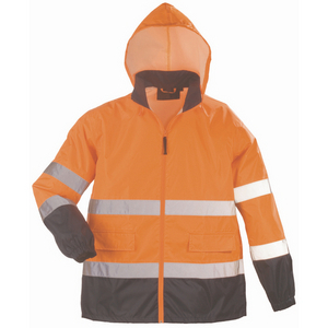 854137 G-RAINR FLUOR M ORANGE-BLAU Wetterbekleidung PU Beschichtung atmungsaktiv Warnschutz Set