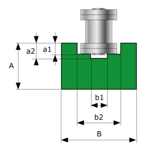 896168-PROFILO GUIDACATENA PE1000 L=2000MM. 15X25 VERDE (08B1) BU1A15-2000