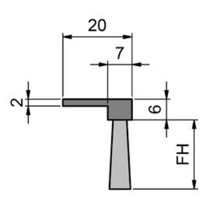 STL3003-K17 Leistenbürste L=1000mm