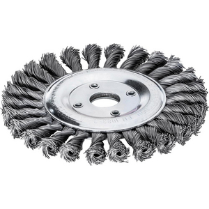 9720470115 Rundbürste Stahldraht 115x12mm, gezopft 0,5mm Lessmann