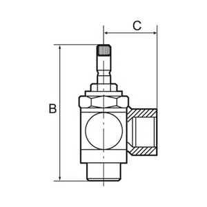 333.018-1/8 Drosselrückschlagventil, AbluftdrosselunG(C), G1/8 IG, G1/8