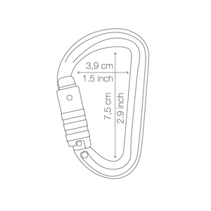 PETZL SM'D SCREW LOCK CARABINER ZWART - M39A SLN