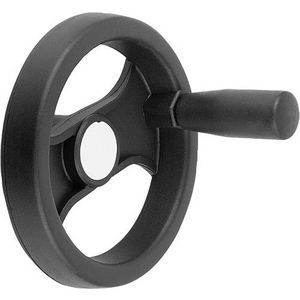 K0725.5200X20 Speichenhandrad Kunststoff Drehb. Gr. mit Nut, D1=200, D2=20
