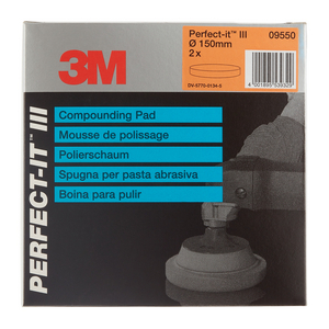 TAMPONE IN SPUGNA PER PASTE ABRASIVE PERFECT-IT, ARANCIONE, PIATTO, 150 MM, 09550 7000032308