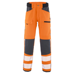 PANTALON TWIST HV 82CM+5CM T44 ORANGE FLUO / GRIS CHARCOAL