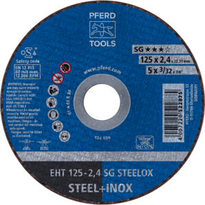PFERD Cut off wheel EHT 125 2,4 A 46 R SG INOX/22,23