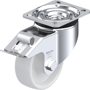 ROULETTE PIVOT. 250KG D.100MM AC BAND.POLYA 37MM MOY ROULX+FR