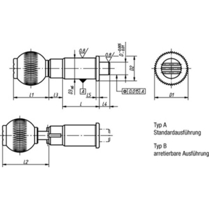 K0361.125 Präzisions-Arretierbolzen D=25