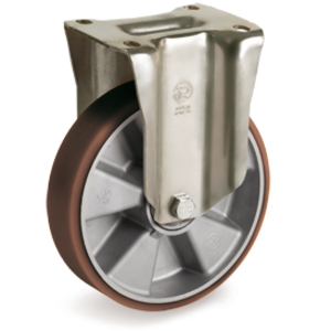 RUOTA 58AL 160X50 POLIURETANO TR-POWERHIGH NUCLEO ALLUMINIO SUPP. FISSO P-PT 588614