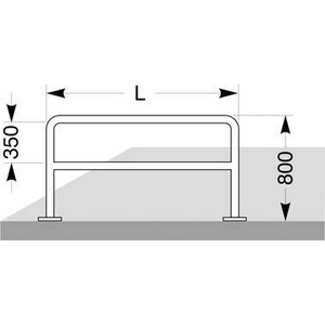 3110032460 Fahrrad-Anlehnbügel 9200, L1000mm,vzk.,z.Aufd