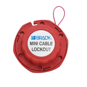 MINI SISTEMA DI CHIUSURA TRAMI?E CAVO + CAVO IN ACCIAIO 050940 MINI CABLE LOCKOUT WITH STEEL CABLE 2.4M