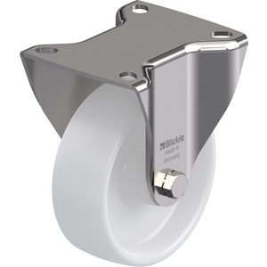 285163-RUOTA CON SUPPORTO FISSO IN ACCIAIO INOX, ATTACCO A PIASTRA RUOTA IN POLIAMMIDE BX-PO 100G