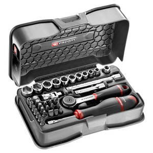 1/4' SOCKET SET 6PT MM R.161B 37PC R.161-6P6