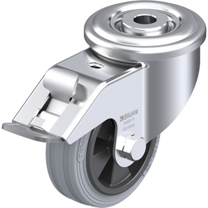 LER-VPP 80G-FI-SG Lenkrolle spurlos grau mit Stop-Fix